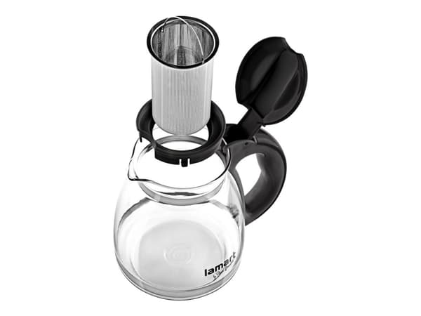 Lamart LT7027, Tee, Musta, Läpinäkyvä, Lasi, Muovi, 13 cm, 155 mm, 1 kpl