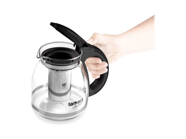 Lamart LT7027, Tee, Musta, Läpinäkyvä, Lasi, Muovi, 13 cm, 155 mm, 1 kpl