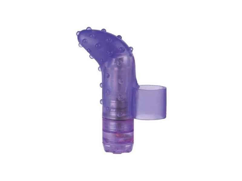 VANDTÆT FINGER sjov VIBRATOR, med batterier, LILA, 6x1, 8CM