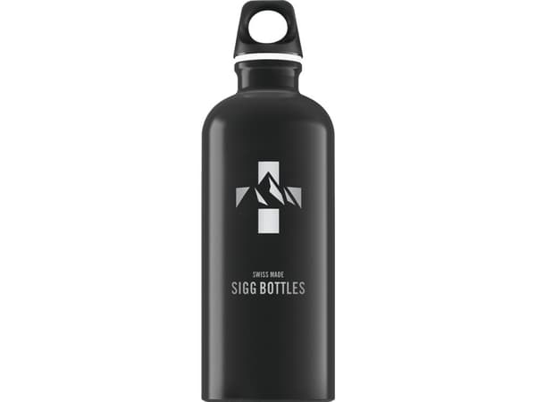 SIGG Mountain, 600 ml, Turgåing, Sort, Aluminium, Skrulokk, Sort