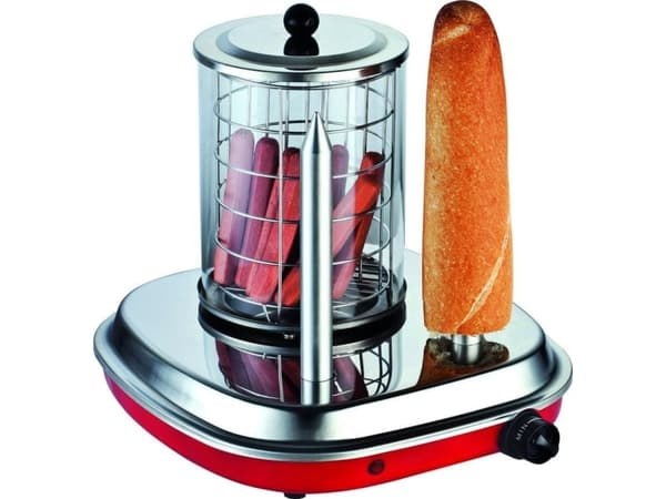 Guzzanti GZ 460, Hot dog dampkoker, Rustfritt stål, Rød, Rustfritt stål, 420 W, 335 mm, 297 mm