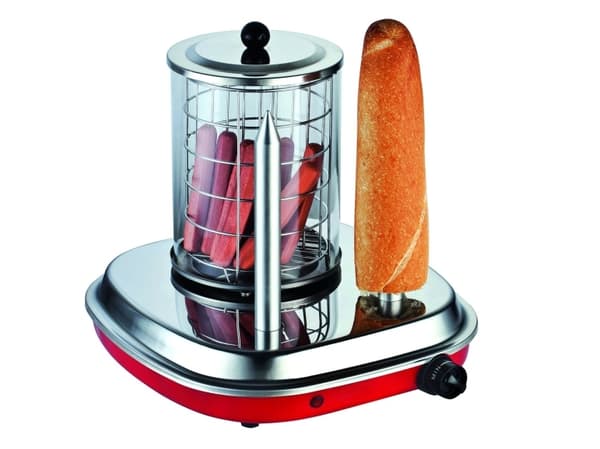 Guzzanti GZ 460, Hot dog dampkoker, Rustfritt stål, Rød, Rustfritt stål, 420 W, 335 mm, 297 mm
