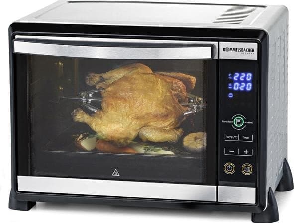 Rommelsbacher BGE 1580/E, 30 L, Musta, Ruostumaton teräs, Kosketus, 80 - 230 °C, Ruostumaton teräs, 120 min