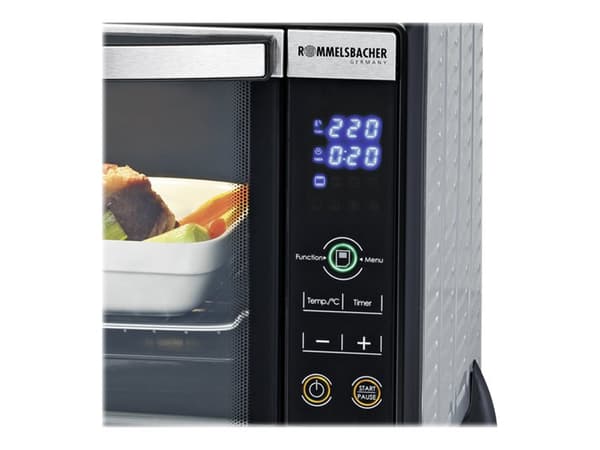 Rommelsbacher BGE 1580/E, 30 L, Musta, Ruostumaton teräs, Kosketus, 80 - 230 °C, Ruostumaton teräs, 120 min