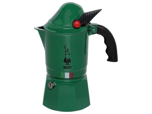 Bialetti Moka Break Alpina, Mokkapannu, Vihreä, Alumiini, 3 kuppia, 140 mm, 90 mm