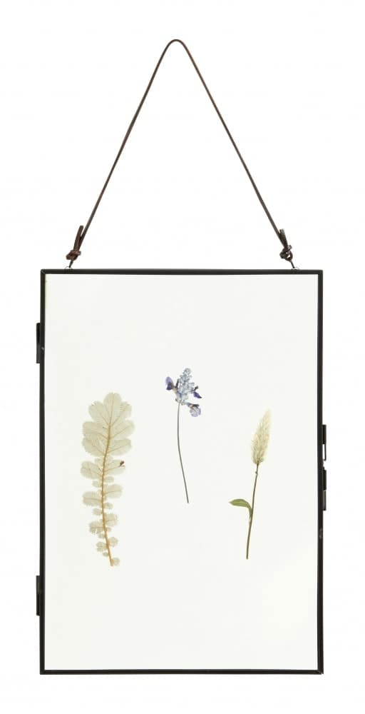Meta Ram med Torkade blommor Vertikal Svart