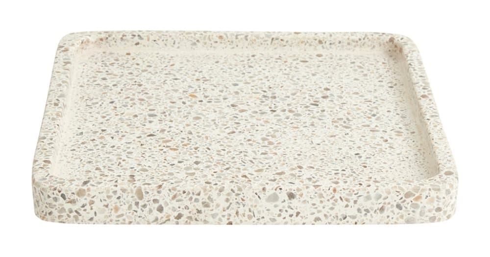 Terrazzo Bricka Vit/Beige Square