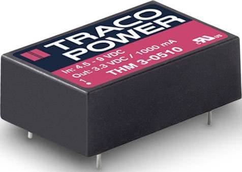 TracoPower THM 3 DC/DC-omvandlare kretskort 100 mA 3 W Antal utgångar: 2 x