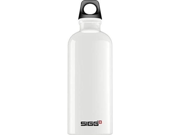 SIGG Traveller, 600 ml, Idrott, Vit, Gjuten aluminium, Vuxen, Skruvlock