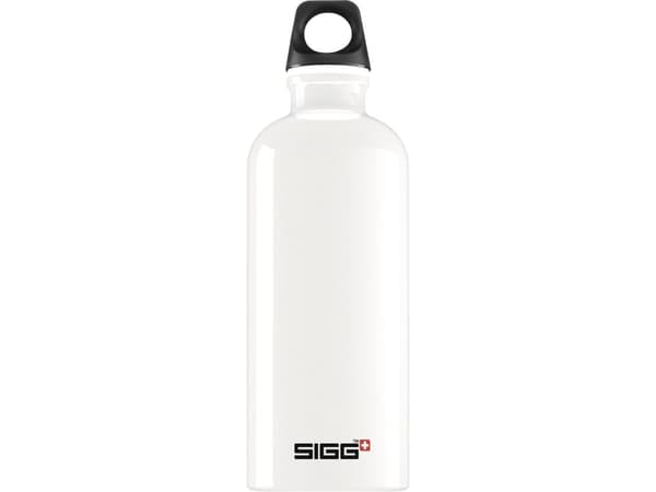 SIGG Traveller, 600 ml, Idrott, Vit, Gjuten aluminium, Vuxen, Skruvlock
