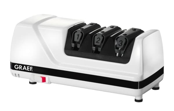 Graef CC 120 - Elektrisk knivslipare - 75 W - vit