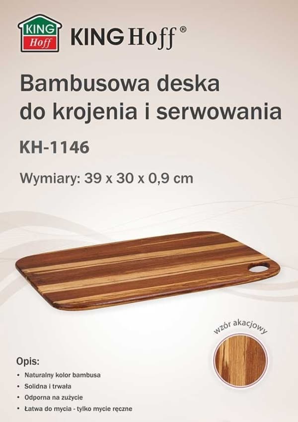 KingHoff skjærebrett i bambus 39x30cm