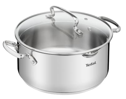 Tefal DUETTO+ G7194455, Rund, Rustfritt stål, Rustfritt stål, Keramisk, Gass, Halogen, Induksjon, Forseglet Plate, 250 °C, Glass