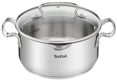 Tefal DUETTO+ G7194455, Rund, Rustfritt stål, Rustfritt stål, Keramisk, Gass, Halogen, Induksjon, Forseglet Plate, 250 °C, Glass