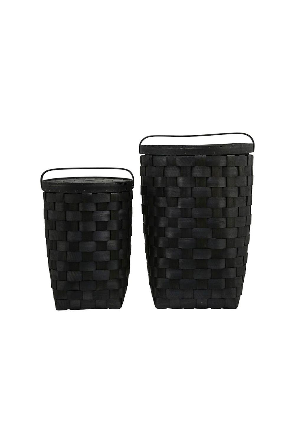 Edition Korgar med lock Svart 2 st
