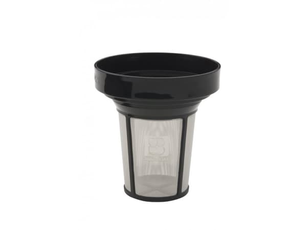 Bredemeijer 1421, Teapot filter, Muovi, Ruostumaton teräs, Musta, Ruostumaton teräs, Tiheä verkko, 1 kpl