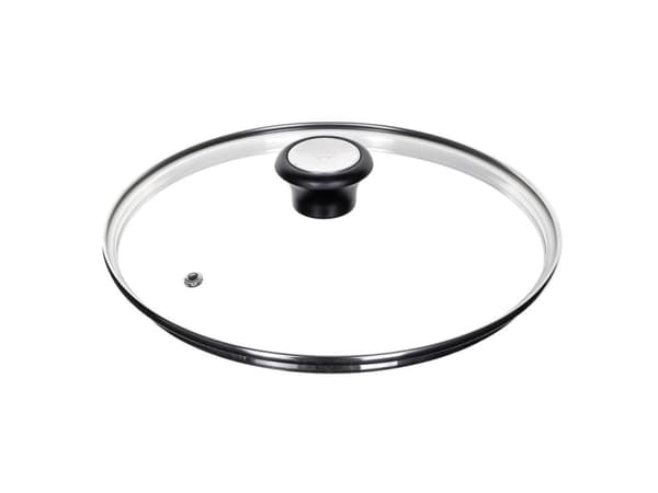 Tefal 28097612, Rund, Svart, Rostfritt stål, Transparent, Glas, Plast, Svart, 26 cm