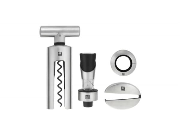 ZWILLING Sommelier Set, Korkskrue, Dryppring, Foil cutter, Pourer, 190 mm, 210 mm, 50 mm