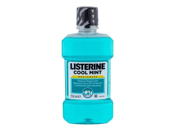 LISTERINE Cool Mint 250ml, 250 ml, Eucalyptol 0.092%, Menthol 0.042%, Methyl salicylate 0.060%, Thymol 0.064%, Water, Alcohol..., 1 stykker
