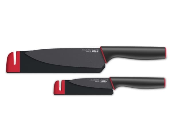 Joseph Joseph Slice&Sharpen, Kniv sett, Rustfritt stål, 1 verktøy, Knivsliper, Sort, Grep som ikke glir
