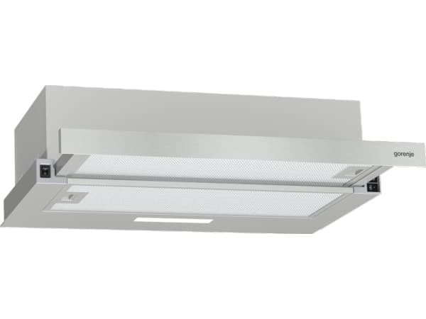 Gorenje TH60E3X, 350 m³/t, eksos/resirkulering, E, A, B, 67 dB Rustfritt stål