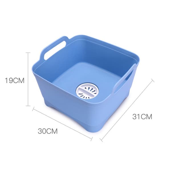 Bärbar diskho med handtag 2-pack - Grå