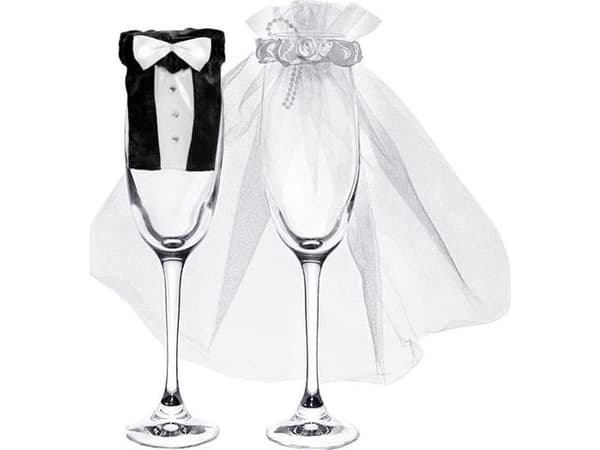 PartyDeco 5901157416797, All-bruk vinglass, Glass, Gjennomsiktig, Klar, 2 stykker