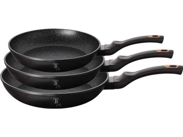 Berlinger Haus Frying pan SET OF 3 GRANITE PANS BERLINGERHAUS BLACK ROSE BH-6158