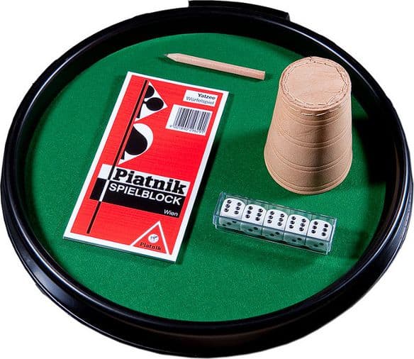 Piatnik Dice Game - Nopat, tarjotin, nahkamuki