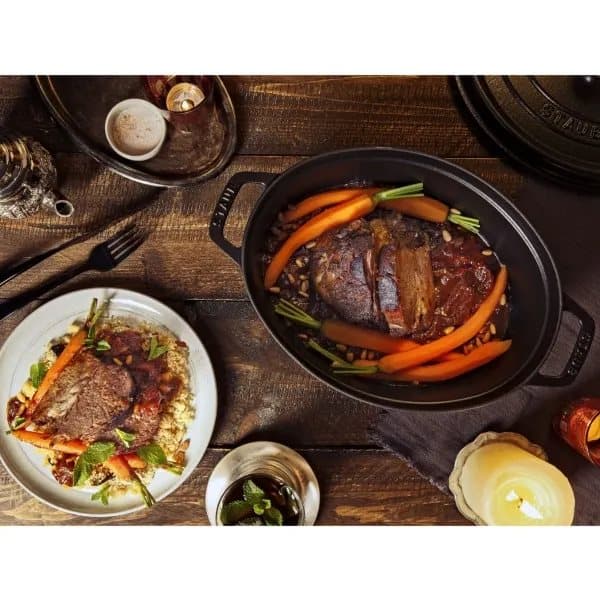 Staub 40509-322-0, 6,7 l, Sort, Støpejern, Emalje, Frankrike, 33 cm