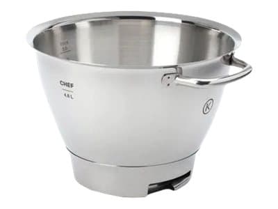 Kenwood KAT711SS - Skål - for stativmikser - polert rustfritt stål - for Chef KVC3103, KVC3105, KVC3150; Chef Sense KVC5100; Chef Titanium KVC7350