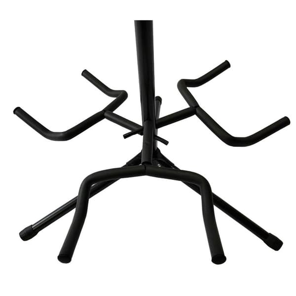 Gitarstativ for 3 gitarer - justerbar høyde 60-105 cm og vippestøtte