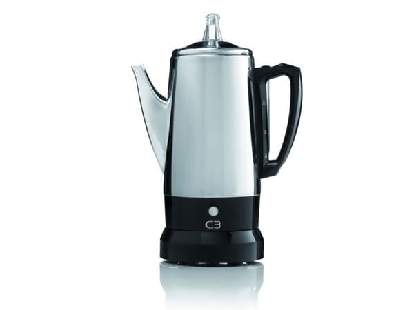 C3 Basic Percolator, 0,8 L, Jauhettu kahvi, 500 W, Ruostumaton teräs