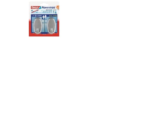 TESA 58063, Handdukskrok, Krom, Plast, 2 kg, 2 styck, Blåsa