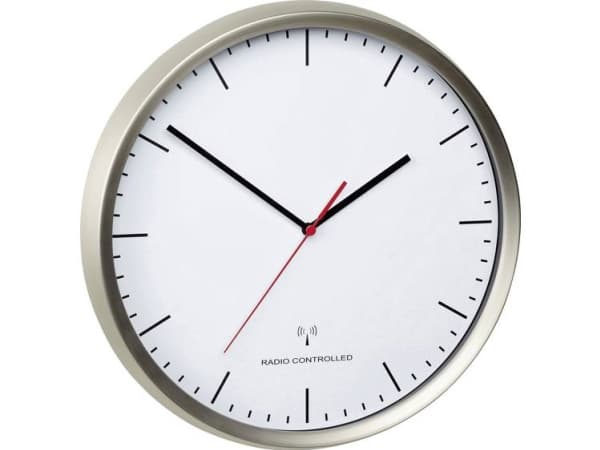 TFA-Dostmann 60.3521.02, Vegg, Rund, Sølv, Hvit, Rustfritt stål, Glass, Barn og voksne