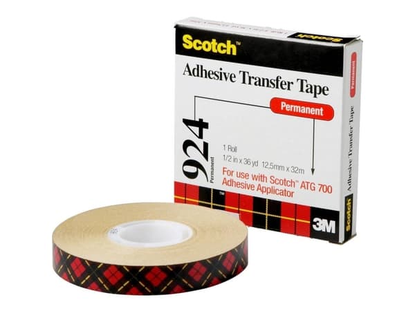 3M Scotch självhäftande transferfilm ATG 924, 19 mm x 55 m för permanent limning av papper, kartong, foton etc. (9241955)