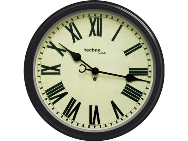 Techno Line WT 7050 Quarz Vægur 50 cm x 13 cm Sort