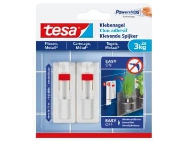 TESA 77765, inomhus, Universalkrok, Vit, Skruv, 3 kg, Kakel och metall