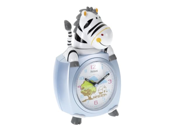 Mebus 26637 Kids Alarm Clock Zebra colour assorted