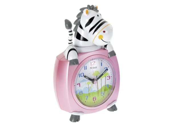 Mebus 26637 Kids Alarm Clock Zebra colour assorted