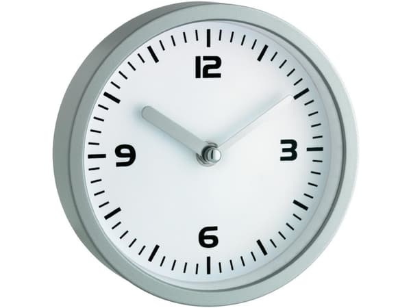 TFA-Dostmann 60.3012, Vegg, Kvartsklokke, Rund, Sølv, AA, 1,5 V