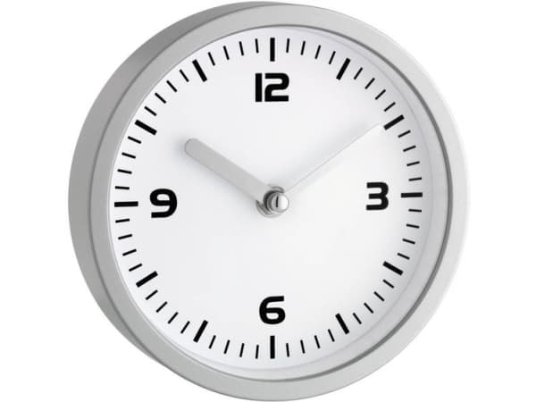 TFA-Dostmann 60.3012, Vegg, Kvartsklokke, Rund, Sølv, AA, 1,5 V