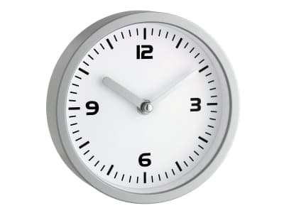 TFA-Dostmann 60.3012, Vegg, Kvartsklokke, Rund, Sølv, AA, 1,5 V