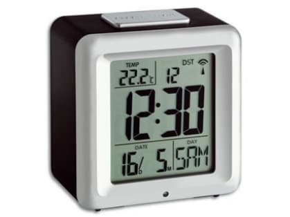TFA-Dostmann 60.2503, Digital vekkerklokke, Sort, Sølv, 12/24h, -5 - 50 °C, F, °C, Batteri