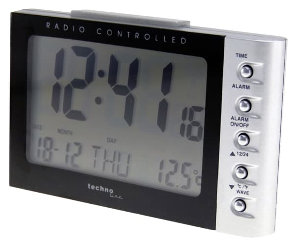 Technoline WT 188, Digital vekkerklokke, Sort, Sølv, Plast, 12/24h, °C, LCD