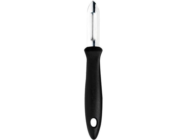 Fiskars 1023786, Hedelmät ja vihannekset, Suora kuorimaveitsi, Ruostumaton teräs, Musta, Ruostumaton teräs, Riiputusreikä, 60 mm