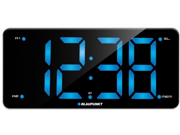 Blaupunkt CR15WH, Digital väckarklocka, Svart, Vit, FM,PLL, LCD, 7,62 cm (3"), Batteri