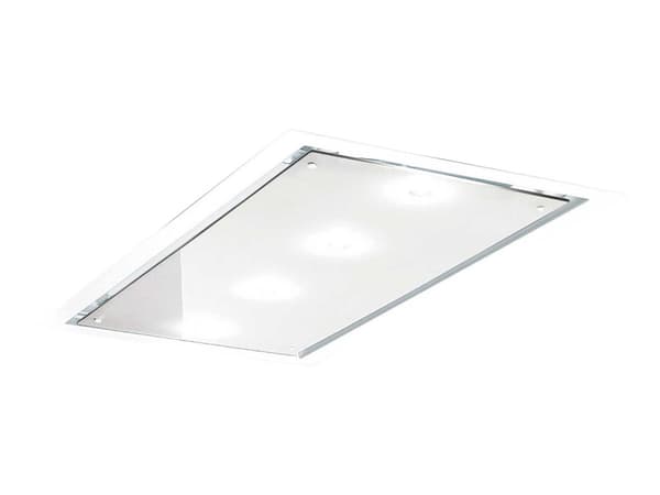 EICO Link Distante 120 W SM - Hætte - loft - Niche - bredde: 115 cm - dybde: 55 cm - uden motor - hvidt/krystalhvidt glas