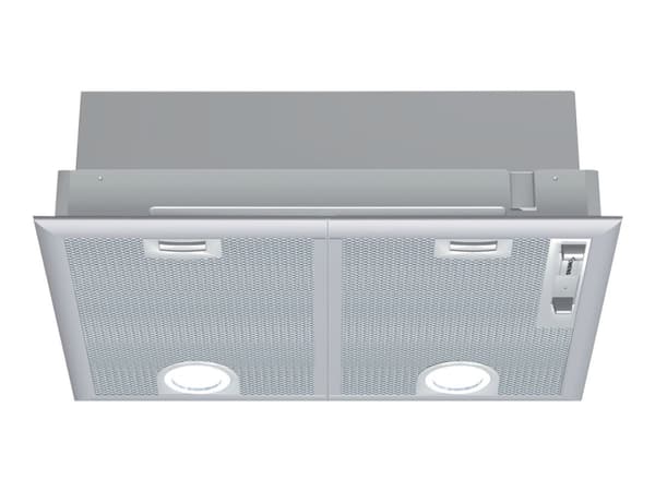 Siemens iQ300 LB55565 - Panser - hvelv - Nisje - bredde: 50 cm - dybde: 35 cm - ekstraksjon og resirkulasjon (-) - med intern motor - sølvmetallfarge