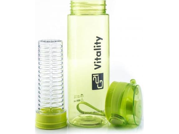 G21 Bottle G21 with a basket for ice, herbs and fruit BPA Free green